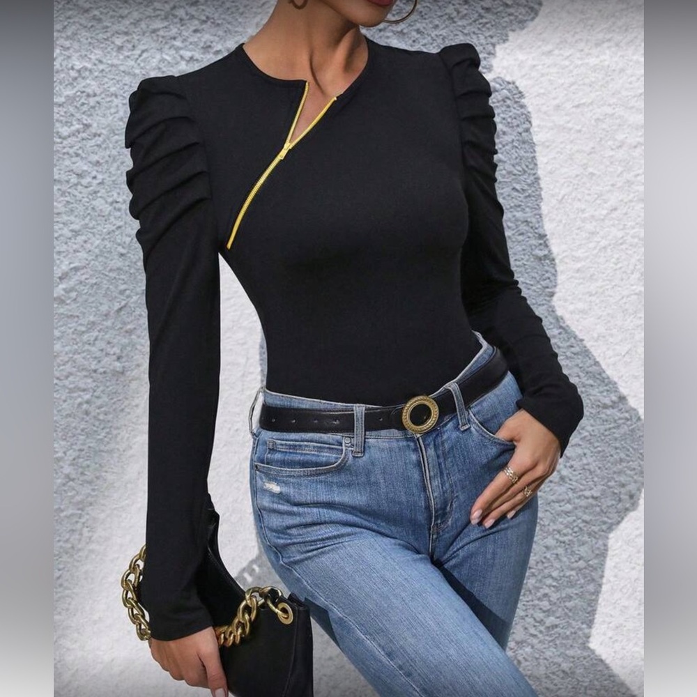 Black Long Sleeve Women's Top